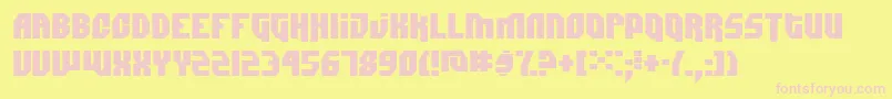 フォントDimitri ffy – ピンクのフォント、黄色の背景