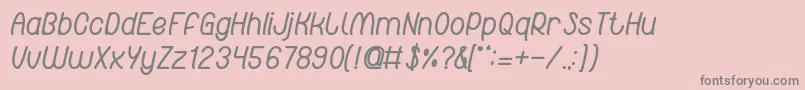RedLightSpecialBold Font – Gray Fonts on Pink Background