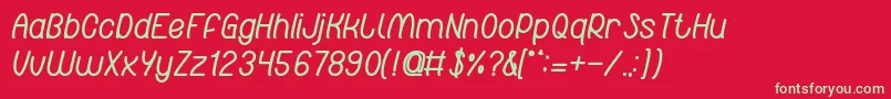 RedLightSpecialBold Font – Green Fonts on Red Background