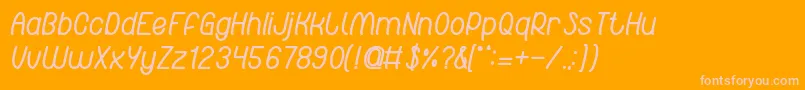 RedLightSpecialBold Font – Pink Fonts on Orange Background