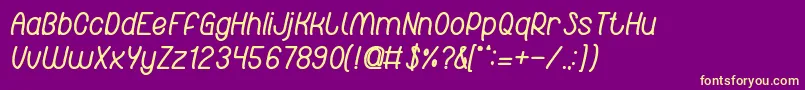 RedLightSpecialBold Font – Yellow Fonts on Purple Background