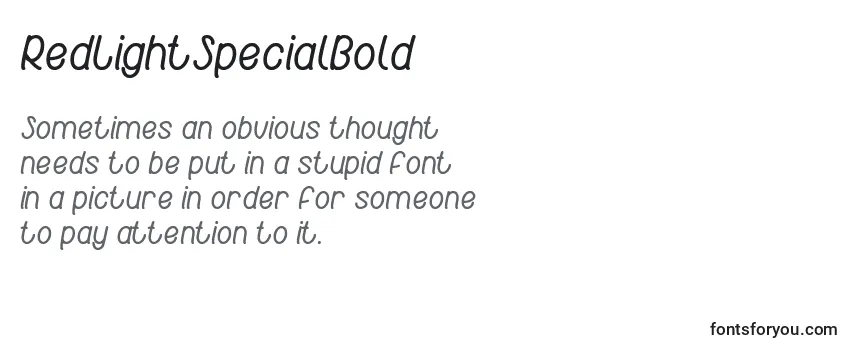 RedLightSpecialBold Font