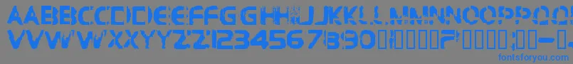 Bdbrocke Font – Blue Fonts on Gray Background