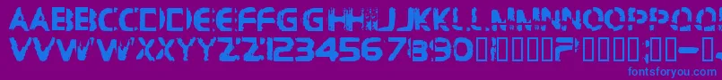 Bdbrocke Font – Blue Fonts on Purple Background