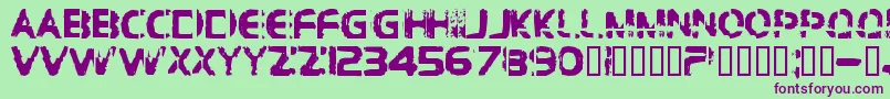 Bdbrocke Font – Purple Fonts on Green Background