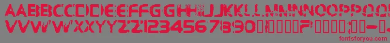Bdbrocke-Schriftart – Rote Schriften auf grauem Hintergrund