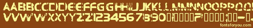 Bdbrocke Font – Yellow Fonts on Brown Background