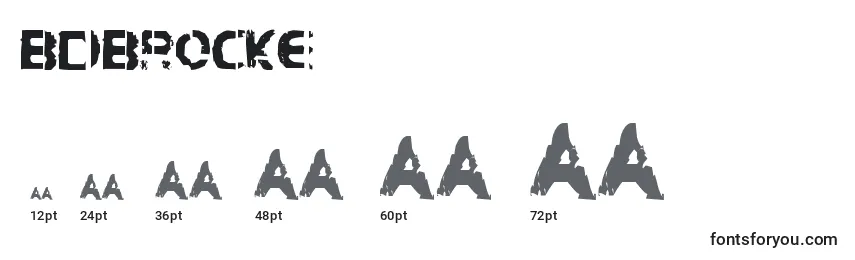 Bdbrocke Font Sizes