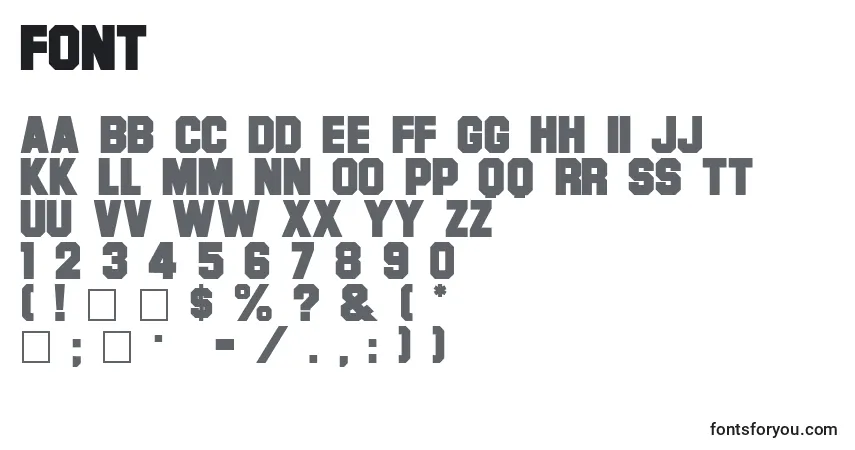 Fuente Font - alfabeto, números, caracteres especiales