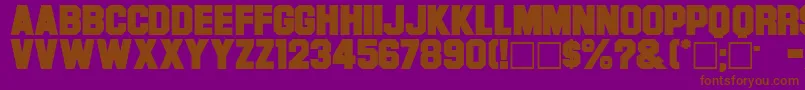 Font Font – Brown Fonts on Purple Background