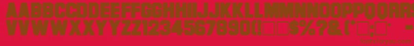Font Font – Brown Fonts on Red Background