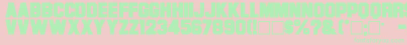 Font Font – Green Fonts on Pink Background