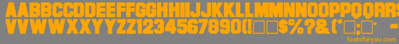 Font Font – Orange Fonts on Gray Background