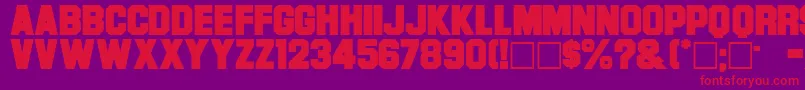 Font Font – Red Fonts on Purple Background