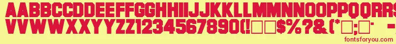 Font Font – Red Fonts on Yellow Background