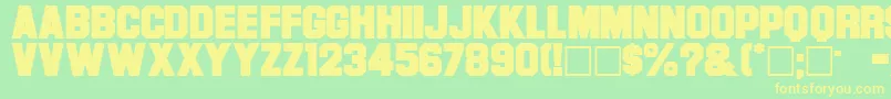 Font Font – Yellow Fonts on Green Background