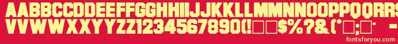 Font Font – Yellow Fonts on Red Background