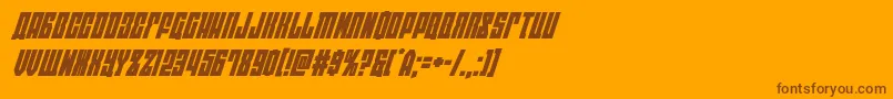 Eastwestsuperital Font – Brown Fonts on Orange Background