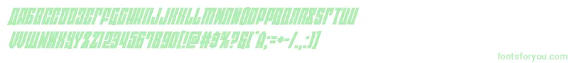Eastwestsuperital-Schriftart – Grüne Schriften auf weißem Hintergrund