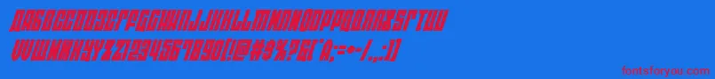 Eastwestsuperital Font – Red Fonts on Blue Background