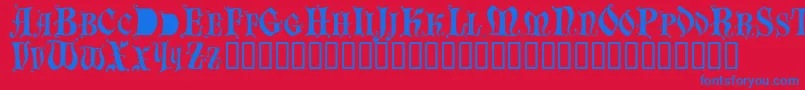 Bastognescapsssk-fontti – siniset fontit punaisella taustalla