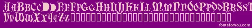 Bastognescapsssk Font – Pink Fonts on Purple Background