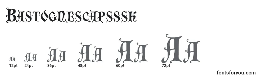 Größen der Schriftart Bastognescapsssk