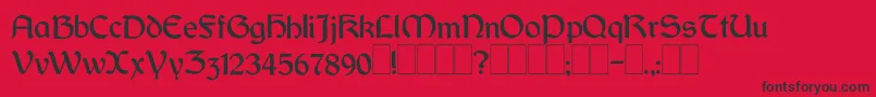 Dundalk Font – Black Fonts on Red Background