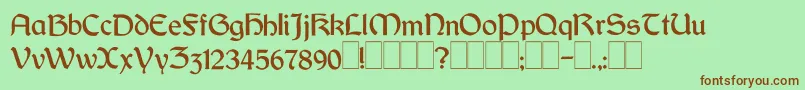 Dundalk Font – Brown Fonts on Green Background