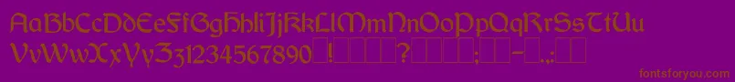 Dundalk Font – Brown Fonts on Purple Background