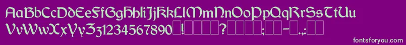 Dundalk Font – Green Fonts on Purple Background