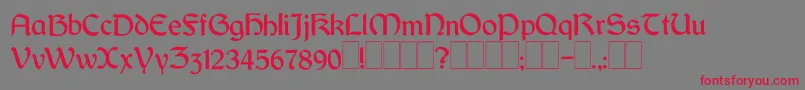 Dundalk Font – Red Fonts on Gray Background