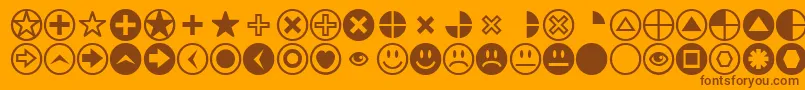 Pizzadude Font – Brown Fonts on Orange Background