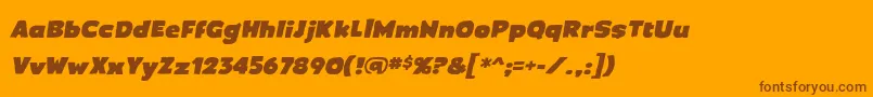 Police CrimewaveBbItalic – polices brunes sur fond orange
