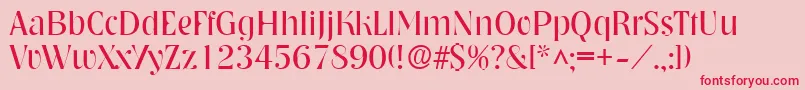 NashvillelhRegular Font – Red Fonts on Pink Background