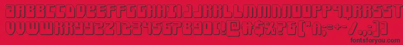 Forcemajeure3D Font – Black Fonts on Red Background