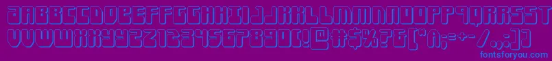 Forcemajeure3D Font – Blue Fonts on Purple Background