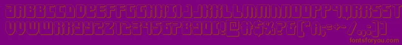 Forcemajeure3D Font – Brown Fonts on Purple Background