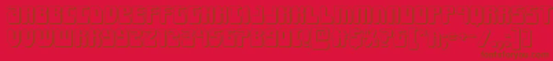 Forcemajeure3D Font – Brown Fonts on Red Background