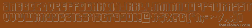 Forcemajeure3D Font – Gray Fonts on Brown Background