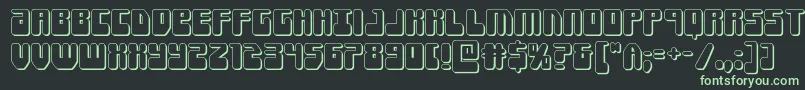 Forcemajeure3D Font – Green Fonts on Black Background