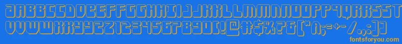 Forcemajeure3D Font – Orange Fonts on Blue Background