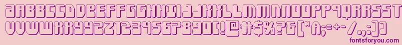 Forcemajeure3D Font – Purple Fonts on Pink Background