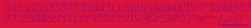 Forcemajeure3D Font – Purple Fonts on Red Background