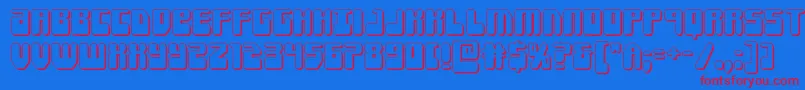 Forcemajeure3D Font – Red Fonts on Blue Background