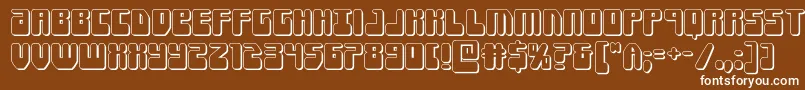 Forcemajeure3D Font – White Fonts on Brown Background