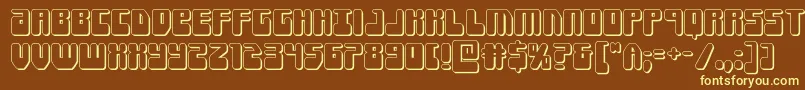Forcemajeure3D Font – Yellow Fonts on Brown Background