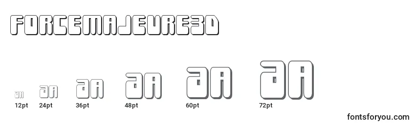Forcemajeure3D Font Sizes