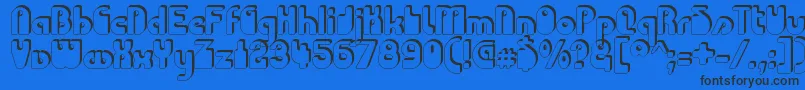 Chodac Font – Black Fonts on Blue Background