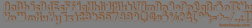 Chodac Font – Brown Fonts on Gray Background